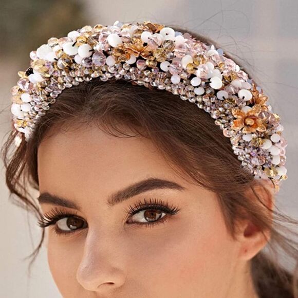 Beaded Crystal Headband   